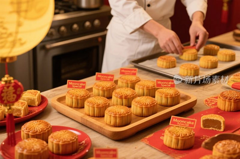 月饼制作展示场景