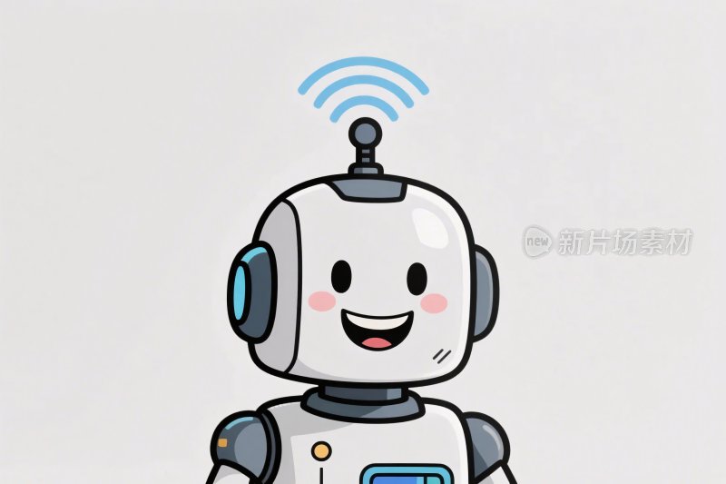 卡通机器人插画
