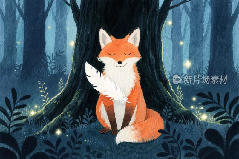 森林狐狸插画