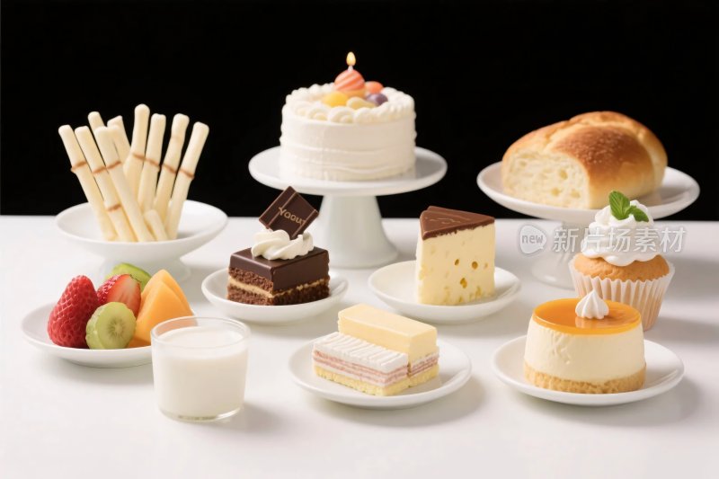 各类甜点展示图