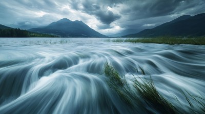 河流慢门水纹