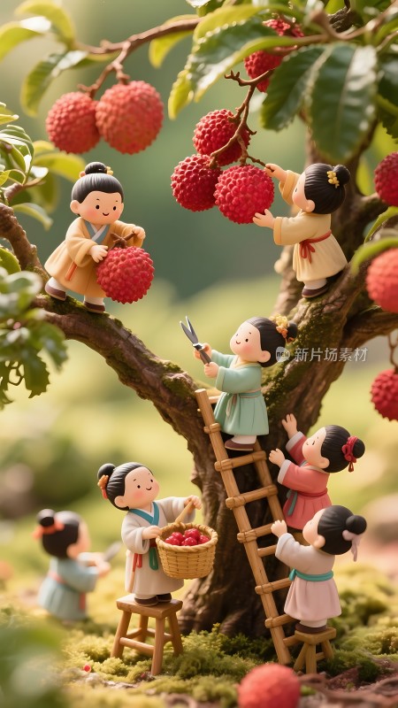 采荔枝小童趣
