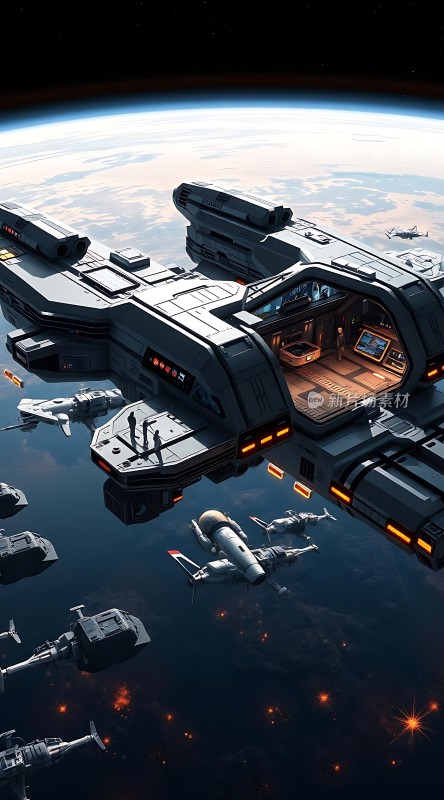 星际飞船与地球