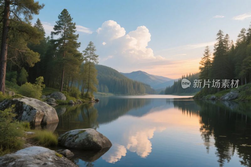 山水湖景自然风光