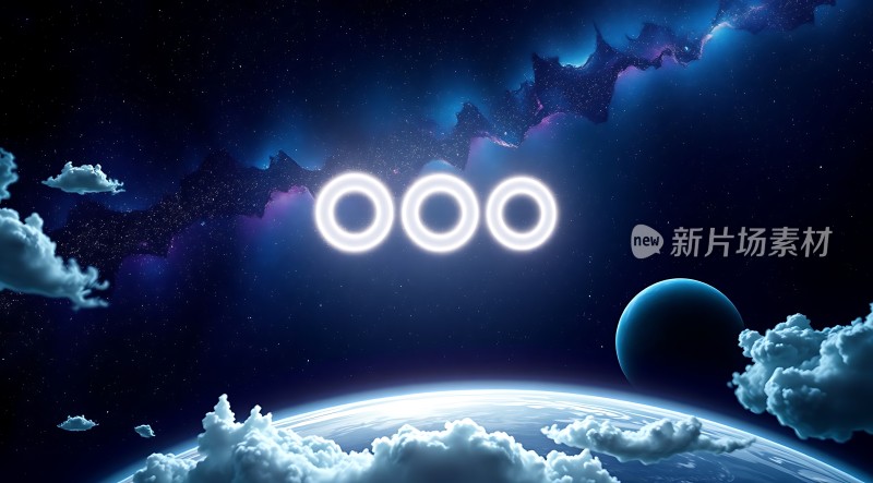 新片场素材宇宙中的神秘光圈与地球