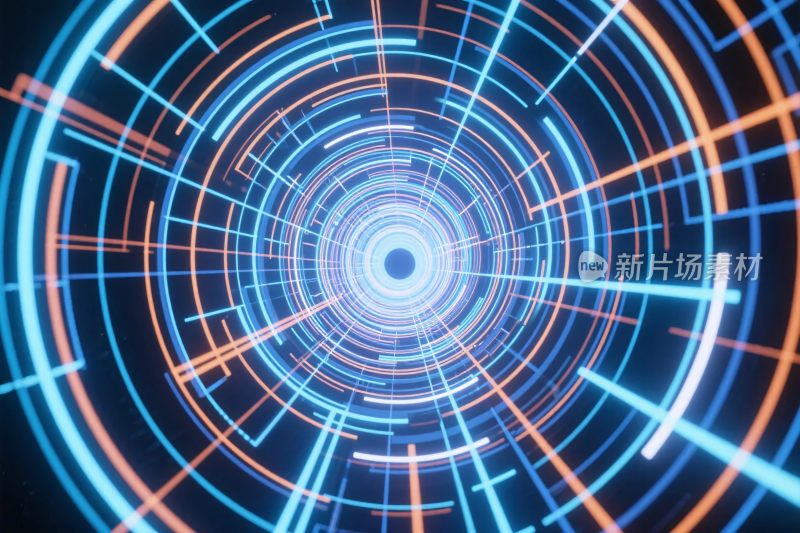 科技环形光线艺术