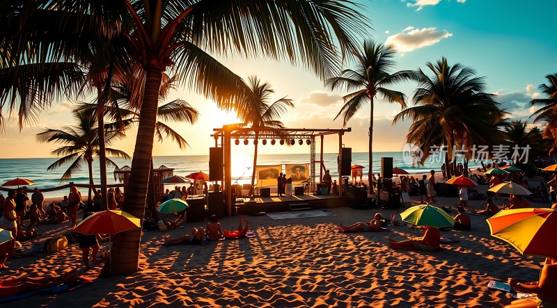 椰林沙滩音乐会