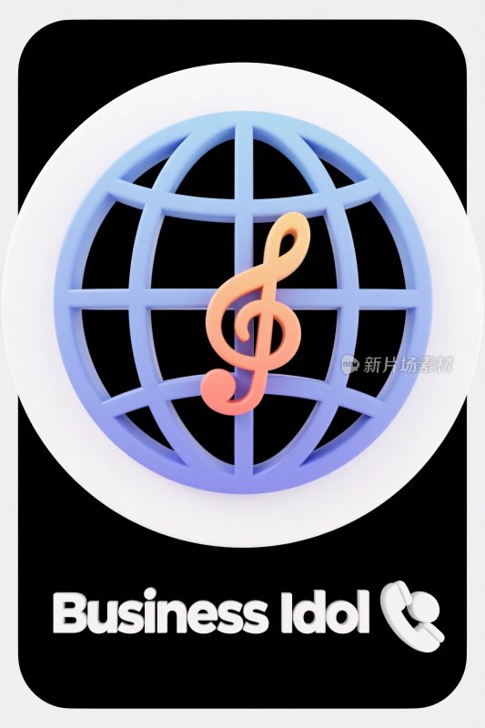 音乐全球商务图标