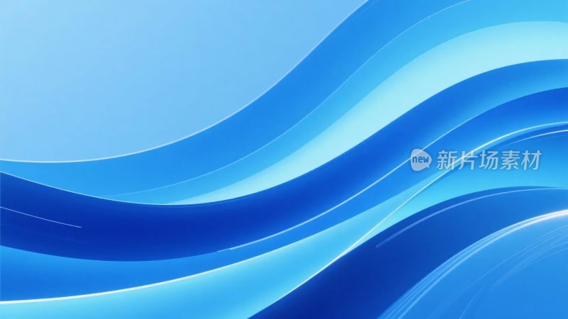 蓝色波浪背景插画