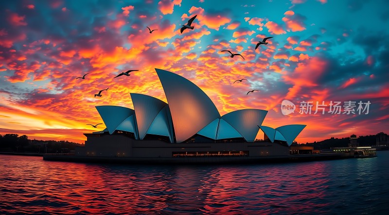 悉尼歌剧院日落美景