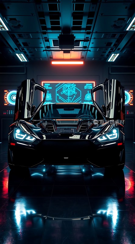 未来科技座驾炫酷黑车闪耀登场！