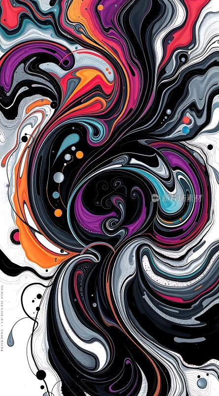 色彩漩涡抽象艺术之美
