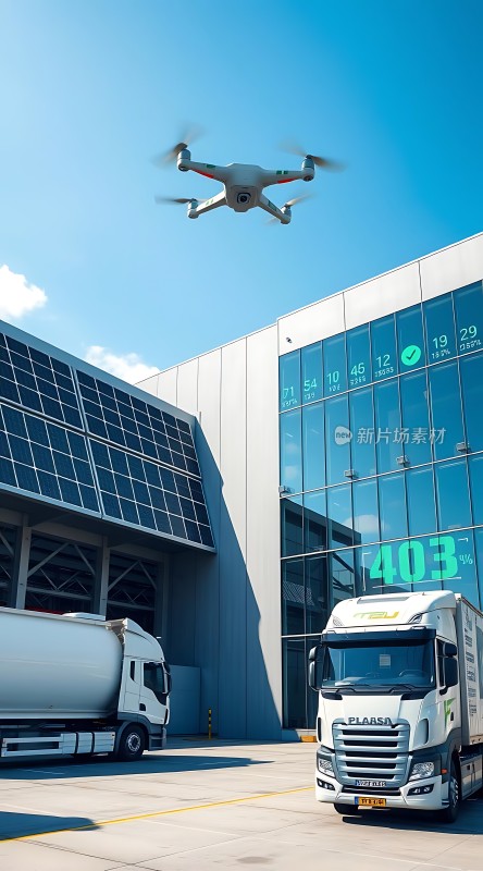 智能物流中心无人机与卡车协同作业