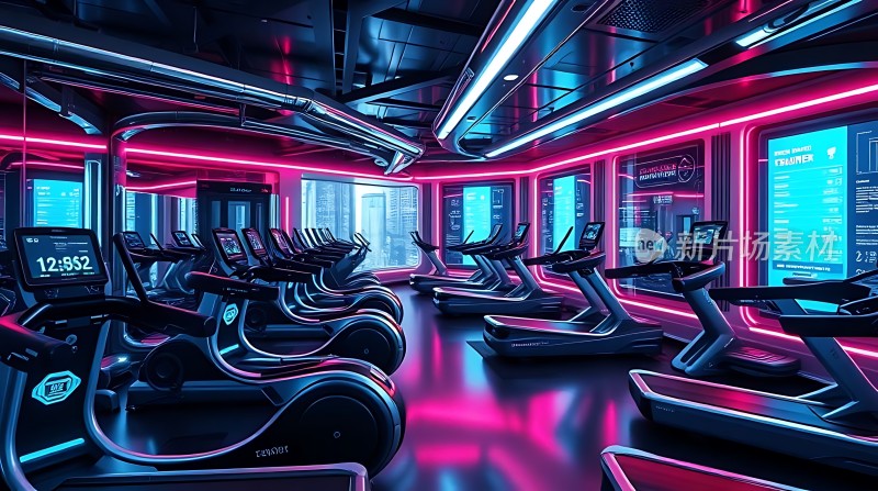 未来健身房科技感十足