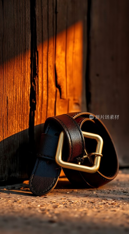 阳光下的棕色皮带