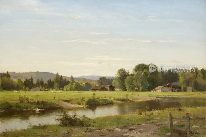 乡村田园风景画