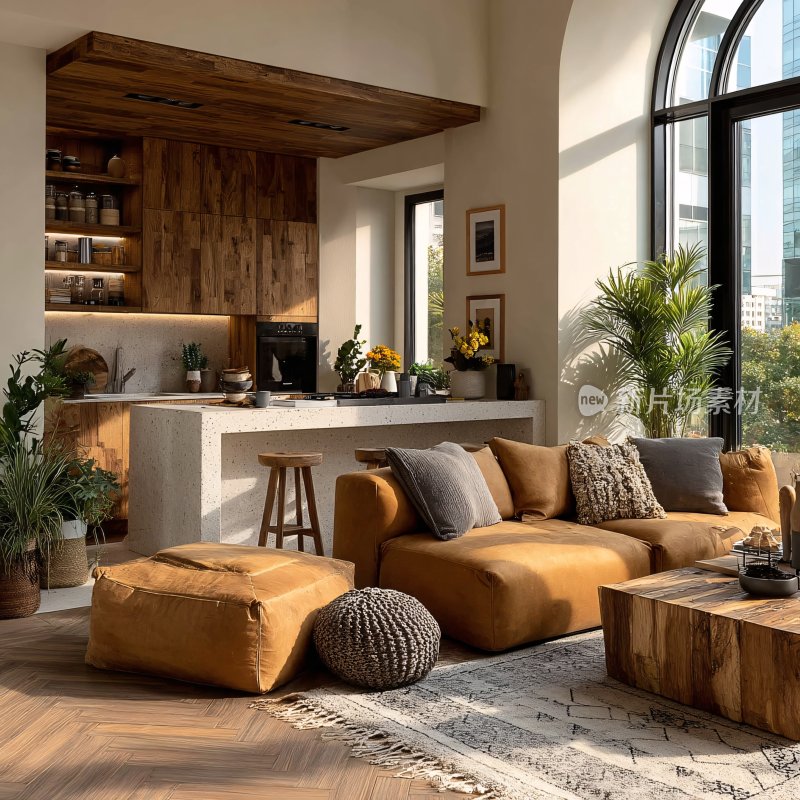 现代风格温馨客厅室内场景