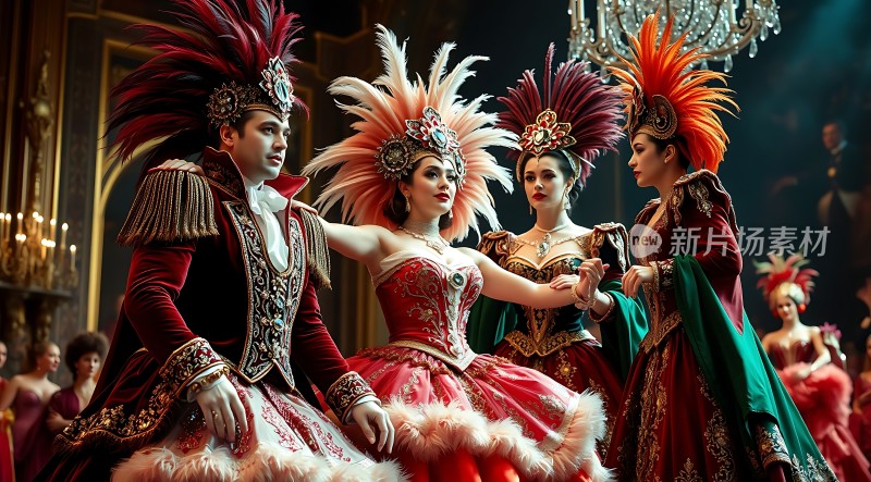 华丽舞者共舞璀璨服饰闪耀舞台