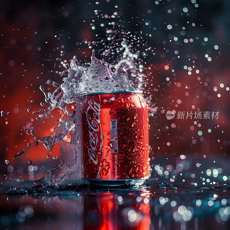 可口可乐溅起的水花