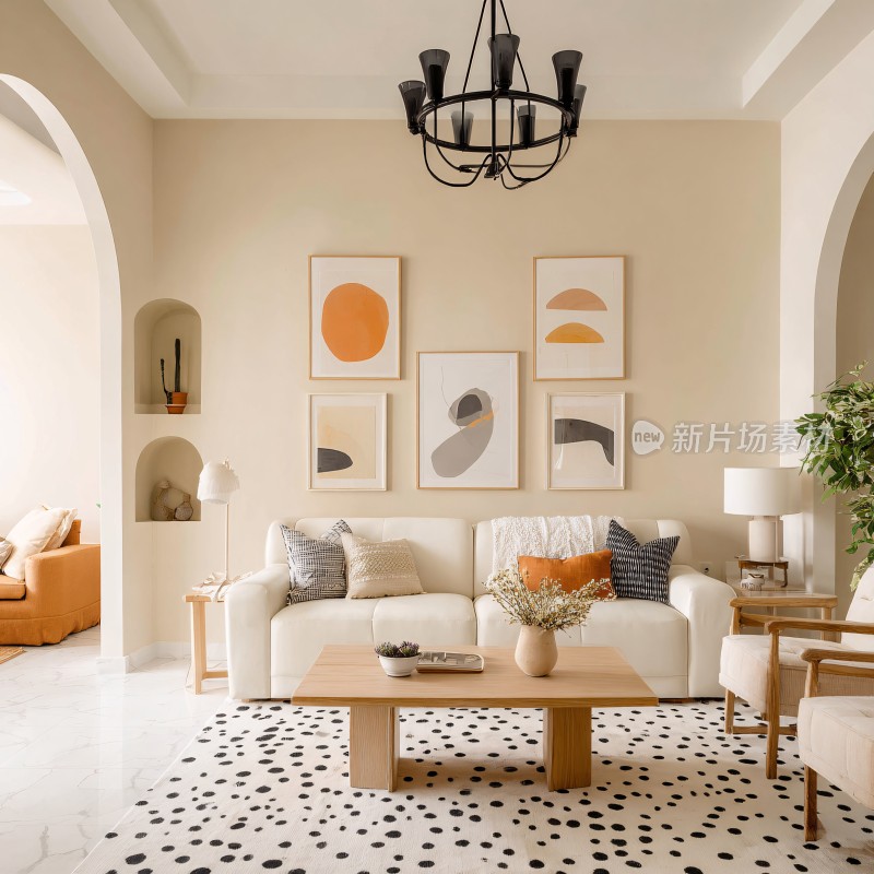 简约温馨的客厅室内场景