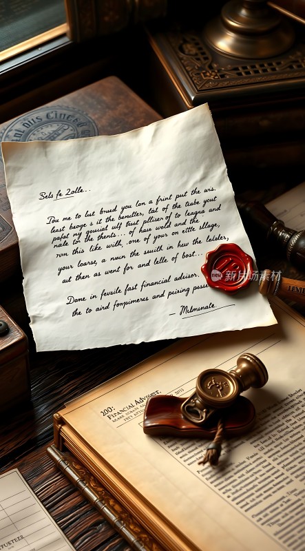 古旧信件与印章的结合展现历史魅力