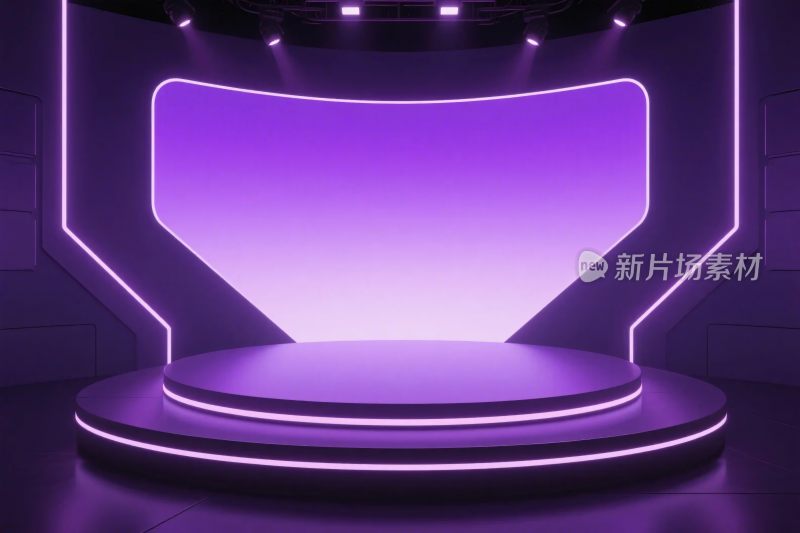 紫色舞台背景设计