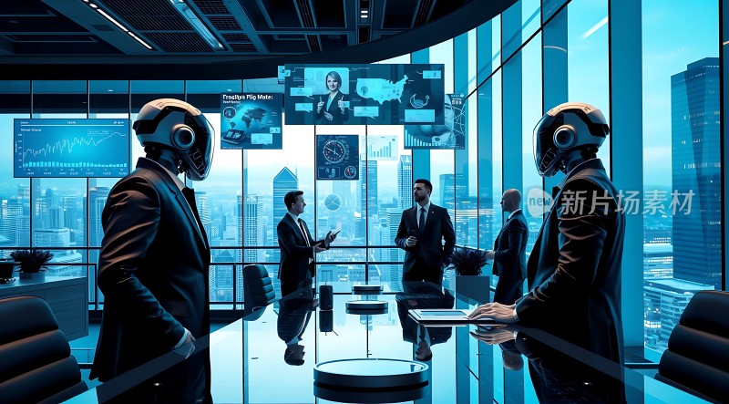 智能机器人商务会议