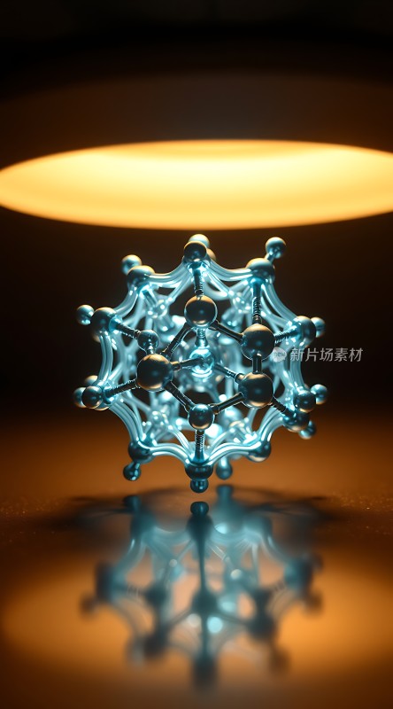 蓝色分子结构科技感十足