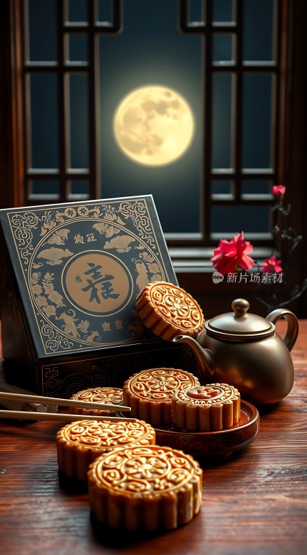 中秋月圆人团圆