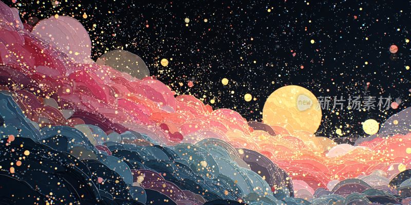 梦幻绚丽的宇宙星空景象