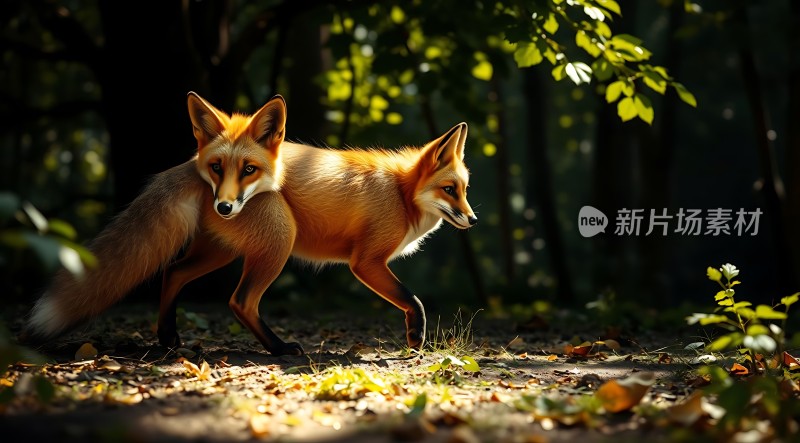 森林中的红狐兄弟