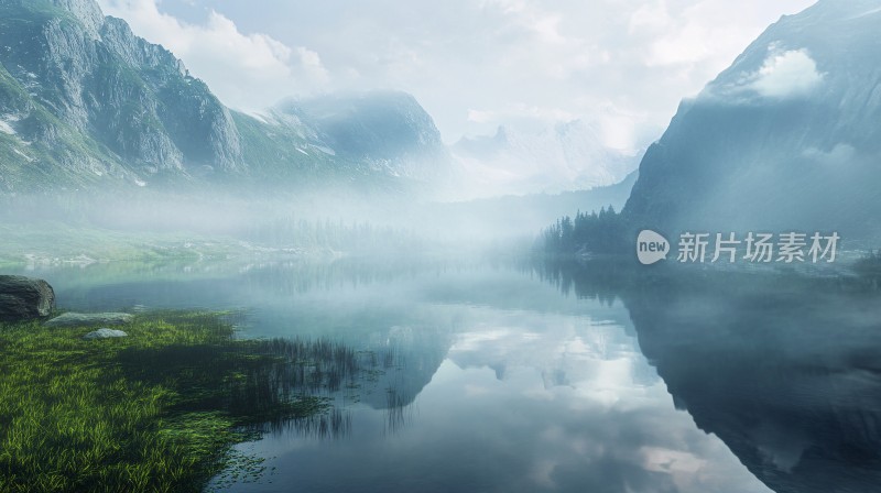 朦胧山水风景