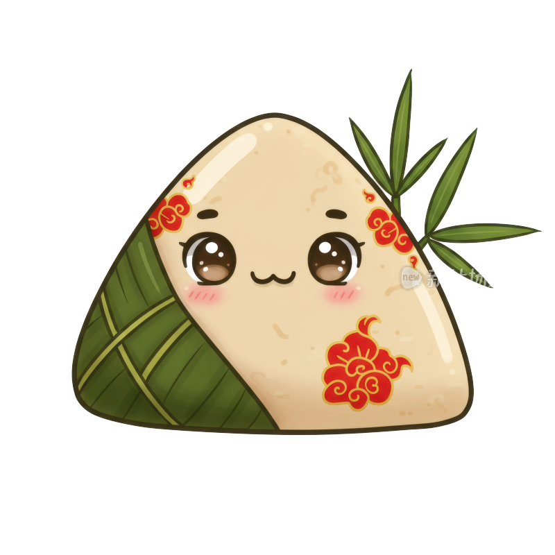 可爱的端午节卡通粽子免扣元素