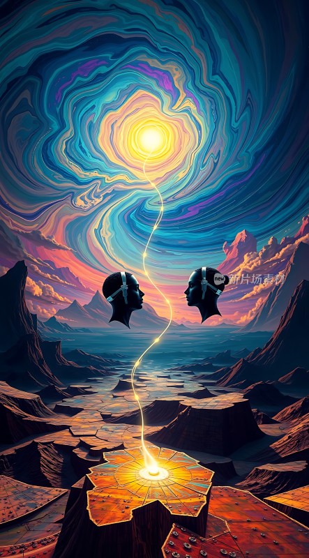 心灵之光连接宇宙与自我