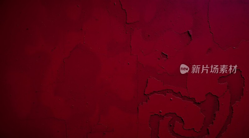 红色剥落墙面新片场素材