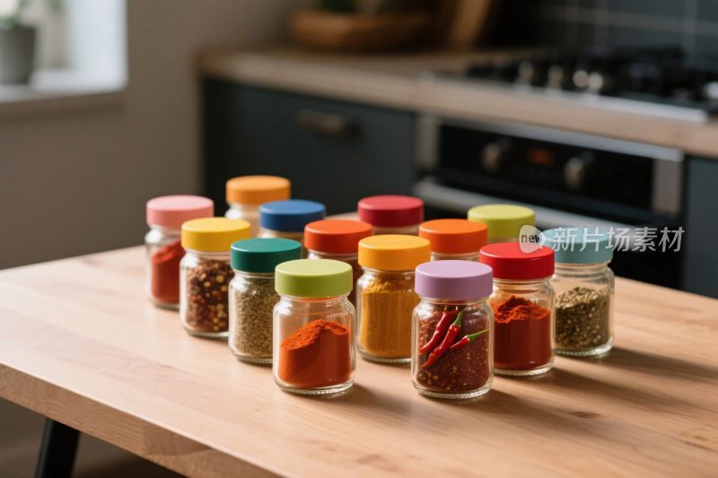 厨房调料罐陈列