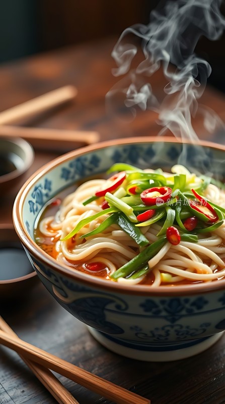 热腾腾的麻辣拌面