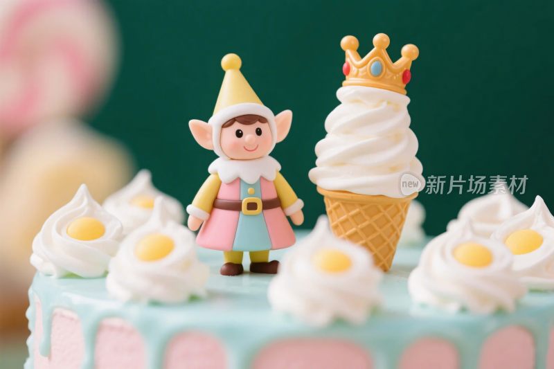 可爱蛋糕精灵装饰