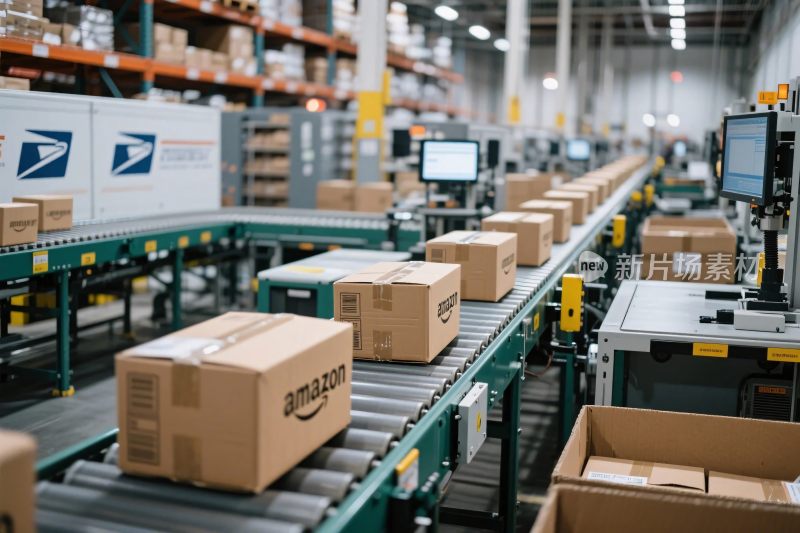 物流仓库传送带场景