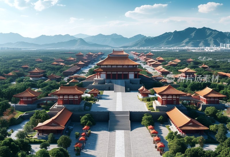 大明宫高空美景