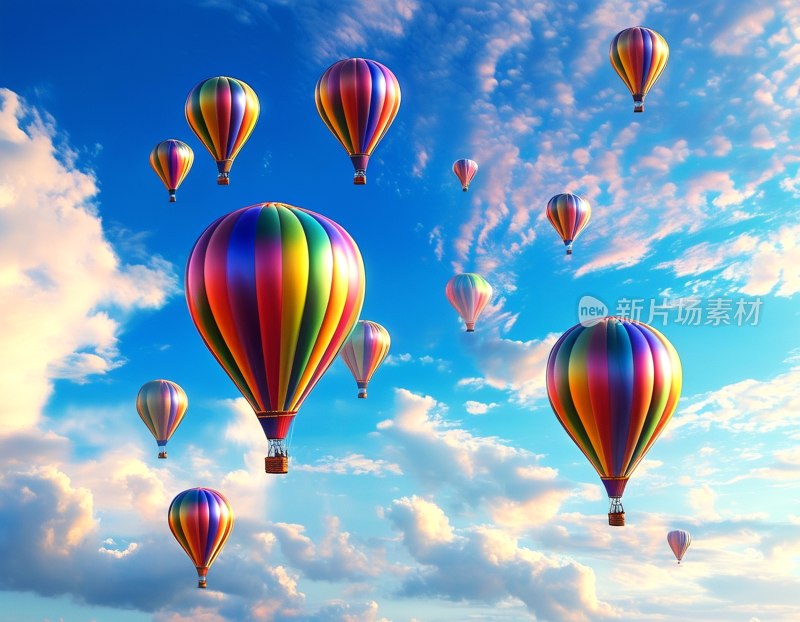 梦幻热气球飞翔