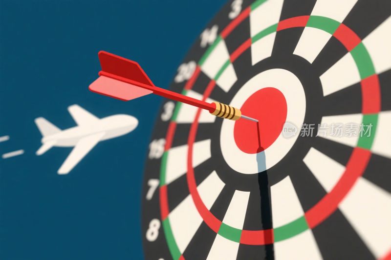 飞镖靶与飞行元素