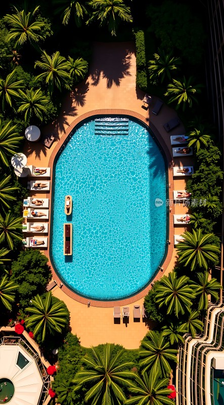 热带风情泳池度假胜地