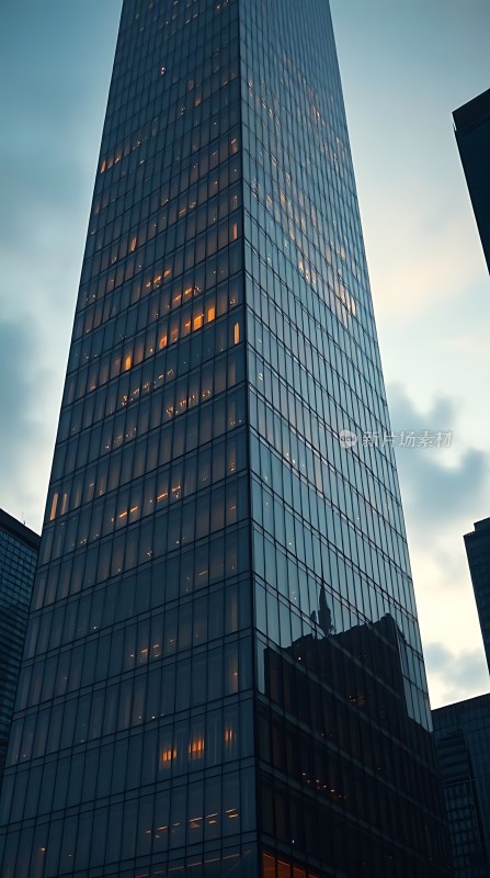 摩天大楼夜幕下的璀璨光芒