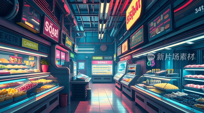 未来超市新片场素材