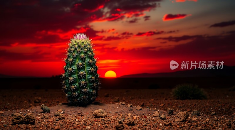 日落下的坚韧生命