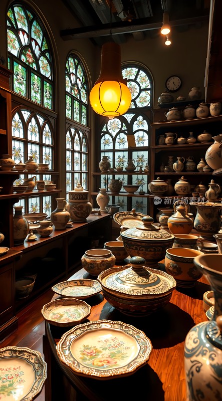 古董瓷器陈列室