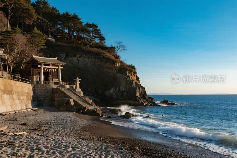 海边古寺风景