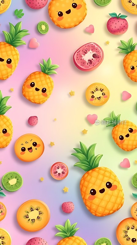 卡通水果可爱图案
