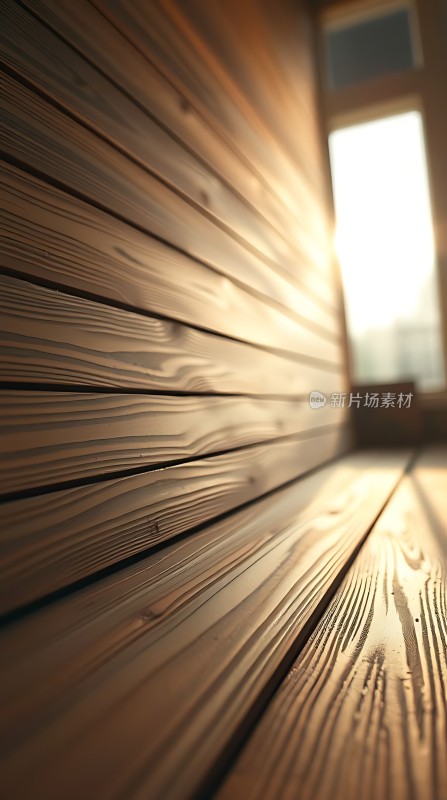 阳光下的木纹之美